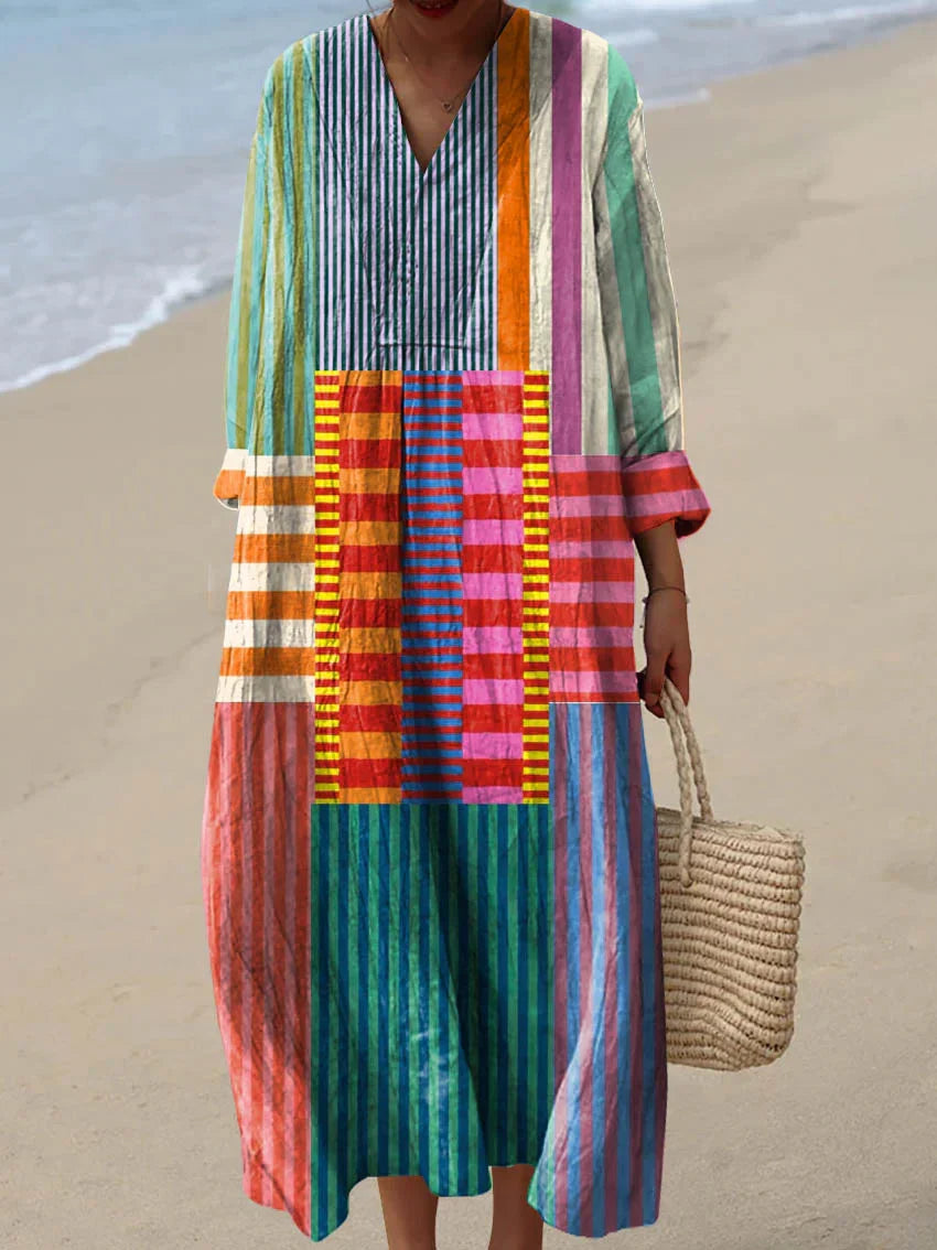 Lulu | Multicolor Patchwork Maxi Dress