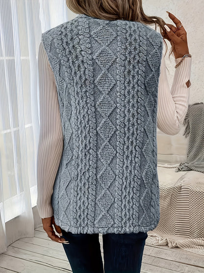 Nita – Longline Textured Sleeveless Vest