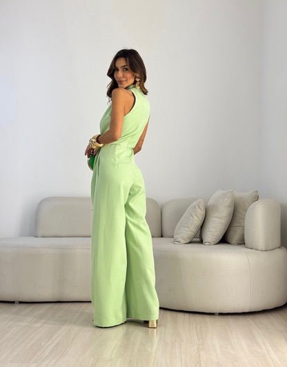 Reba – Halter Neck Wide-Leg Jumpsuit