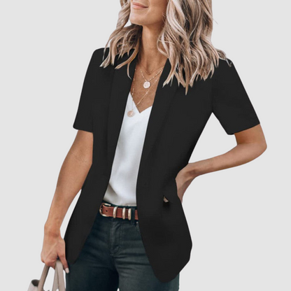 Lori – Short Sleeve Open Front Blazer