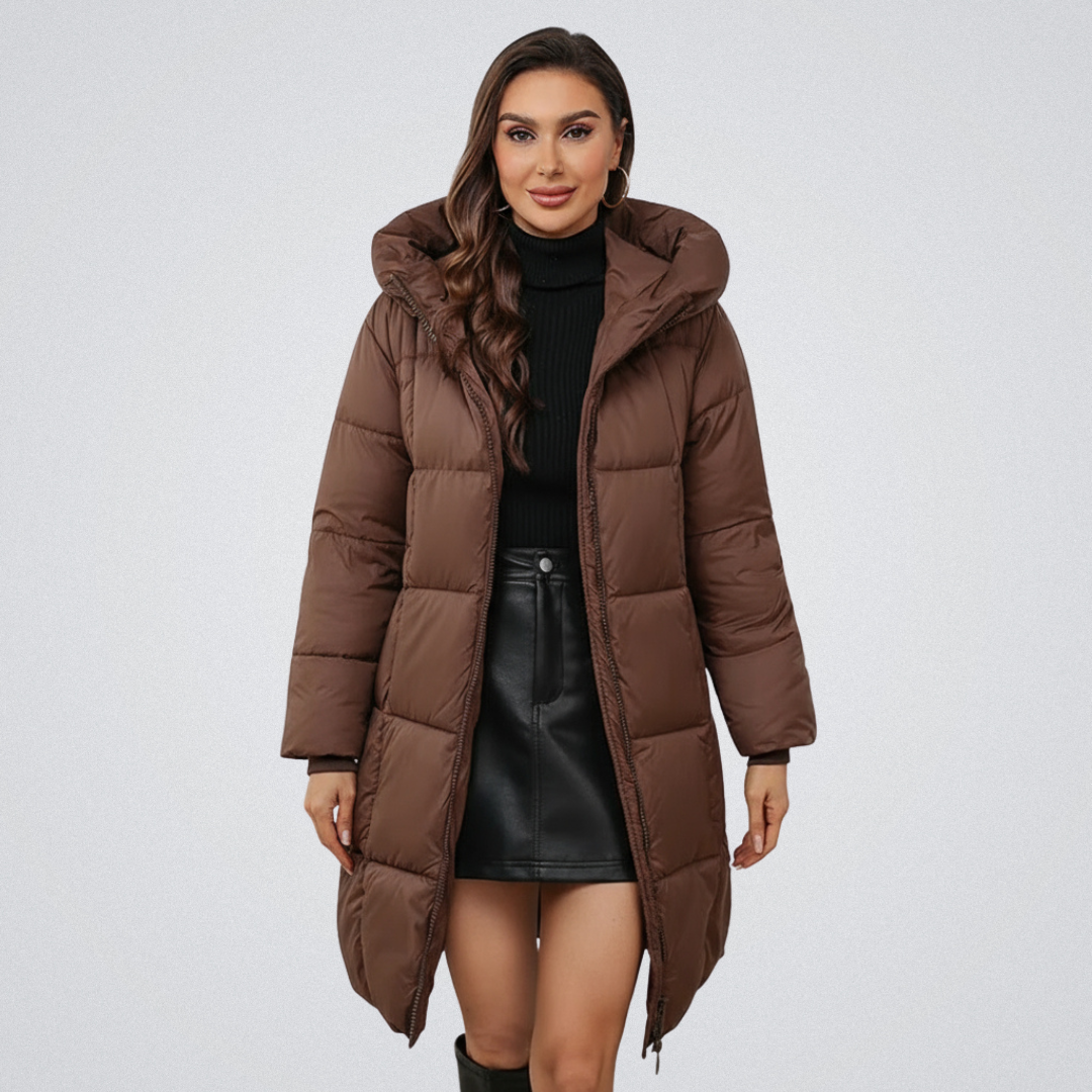 Imogene – Hooded Long Puffer Coat
