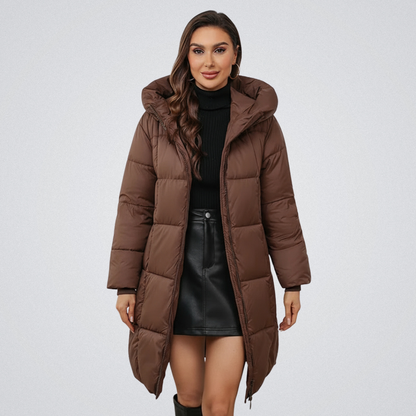 Imogene – Hooded Long Puffer Coat