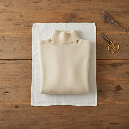 Tracy – Color Block Turtleneck Sweater