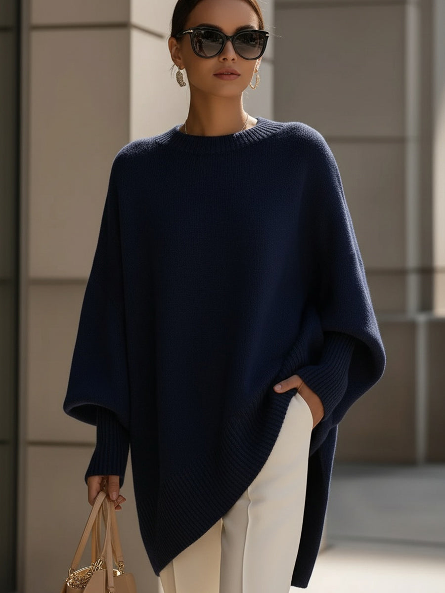 Harriet – Oversized Asymmetric Knit Sweater