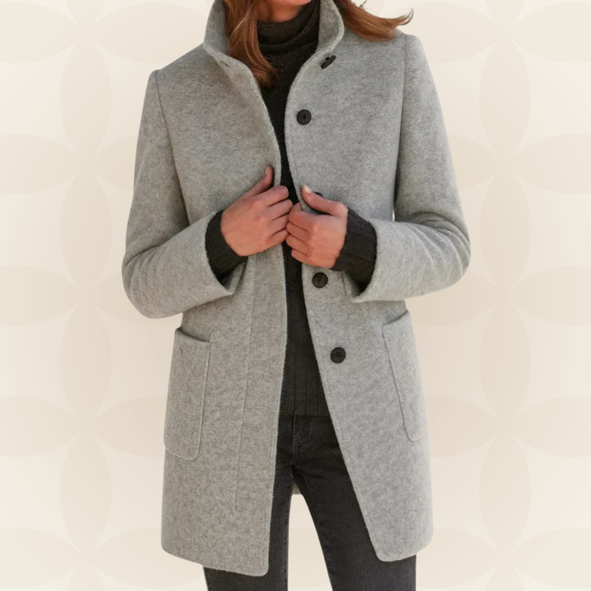 Margaret – Tailored Stand-Collar Coat