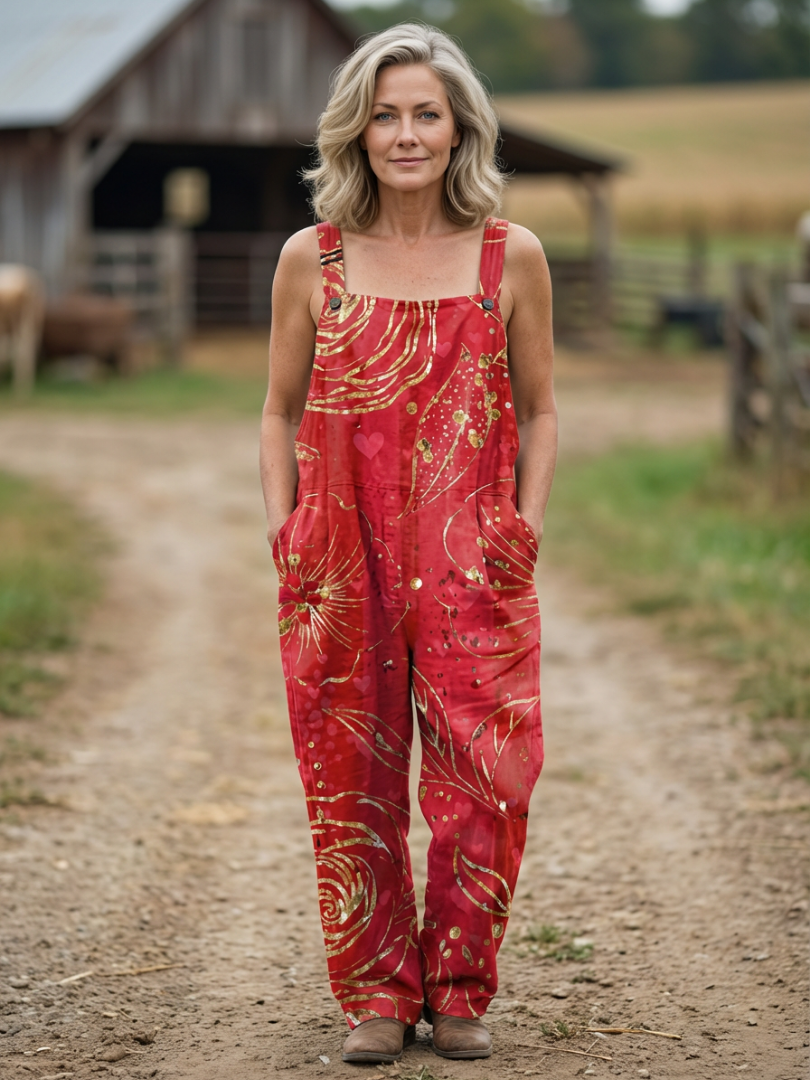 Edie | Abstract-Print Overalls