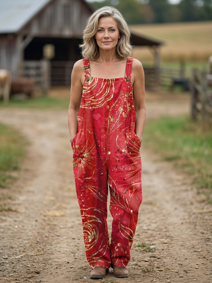 Edie | Abstract-Print Overalls