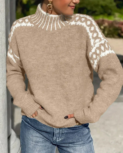 Betty – Fair Isle Turtleneck Knit Sweater