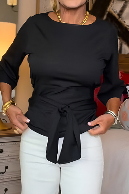 Josie – Belted Bow Waist Top