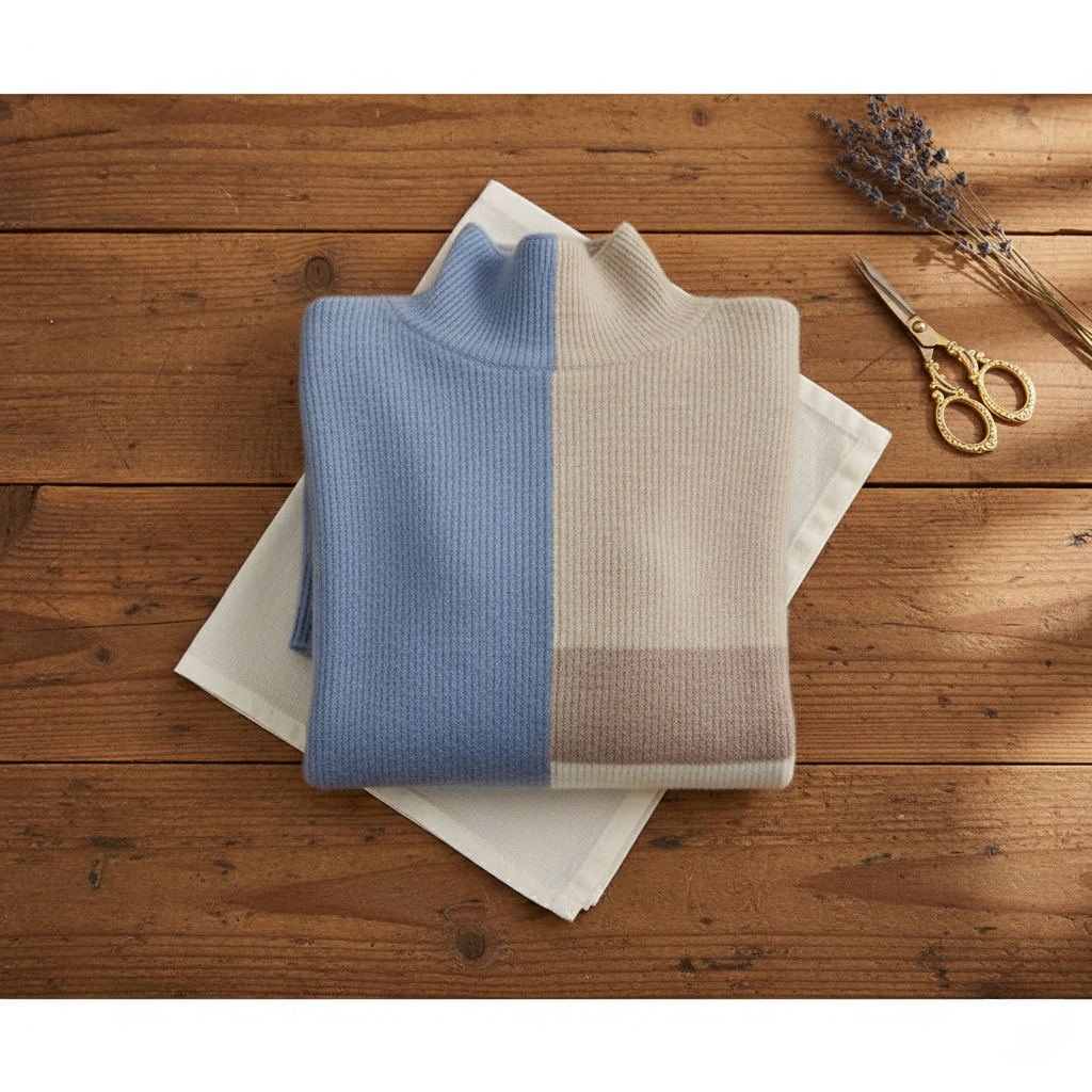 Charlotte – Color Block Turtleneck Sweater