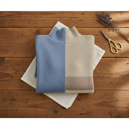 Charlotte – Color Block Turtleneck Sweater