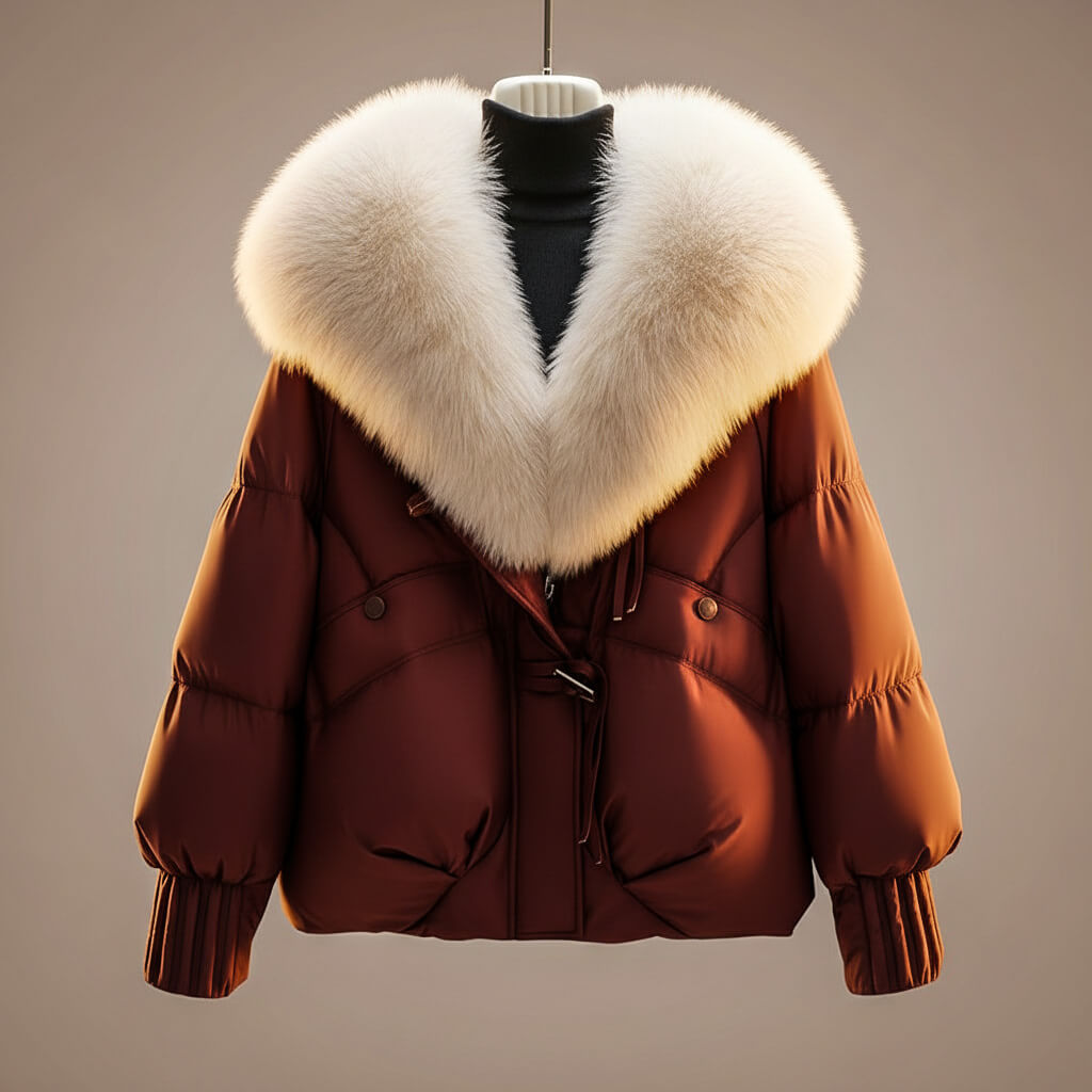 Sue – Quilted Puffer Jacket with Faux-Fur Collar