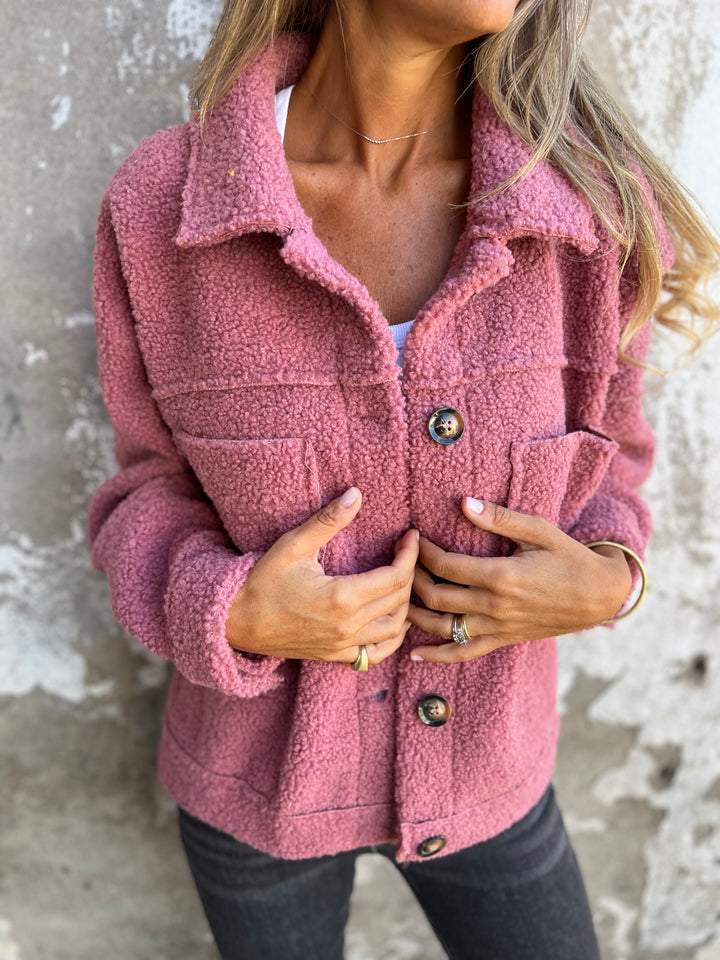 Rae – Cozy Teddy Shacket Jacket