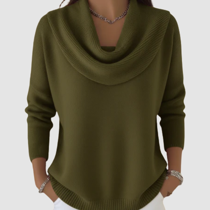 Jill – Cowl Neck Relaxed Knit Sweater