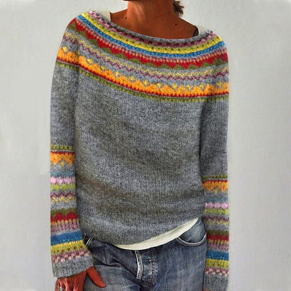 Nadine – Patterned Knit Sweater