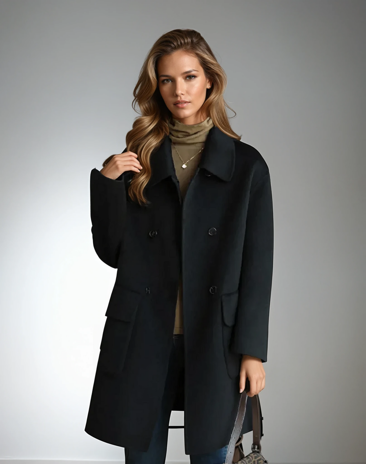 Alberta – Double-Breasted Structured Coat