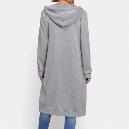 Ida – Longline Zip-Up Relaxed Hoodie