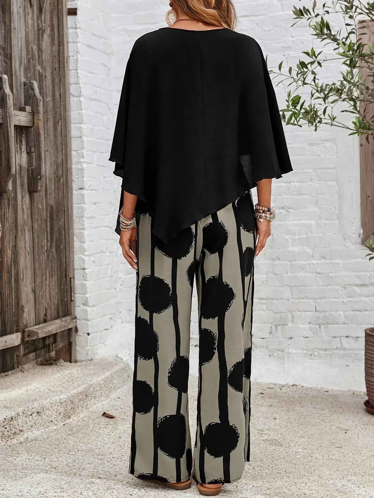 Isadora – Batwing Top and Wide-Leg Pants Set