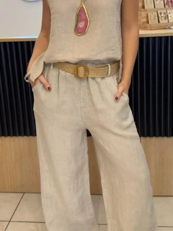 Ola – Relaxed Linen-Look Two-Piece Set