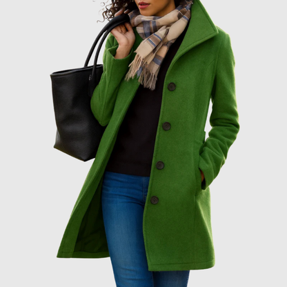 Ethel – Classic Tailored Single-Breasted Long Coat