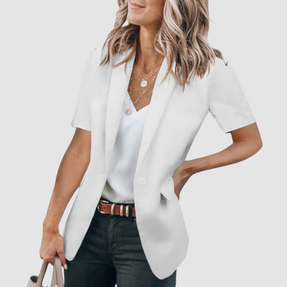 Lori – Short Sleeve Open Front Blazer