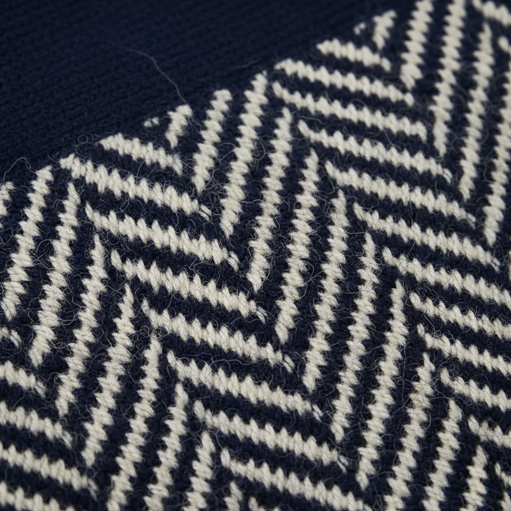 Jeanne – Herringbone Turtleneck Knit Sweater