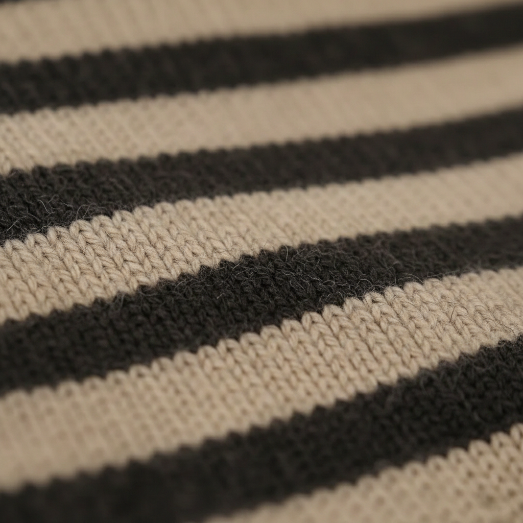 Claudette – Striped Turtleneck Knit Sweater