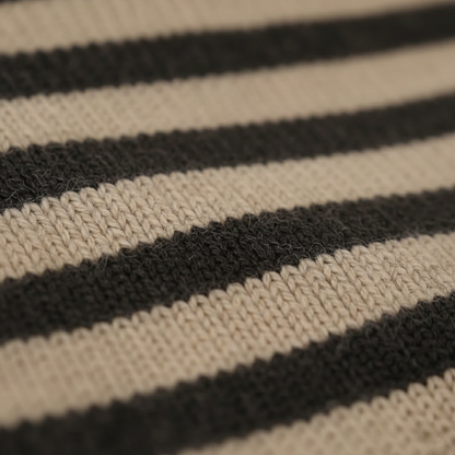 Claudette – Striped Turtleneck Knit Sweater