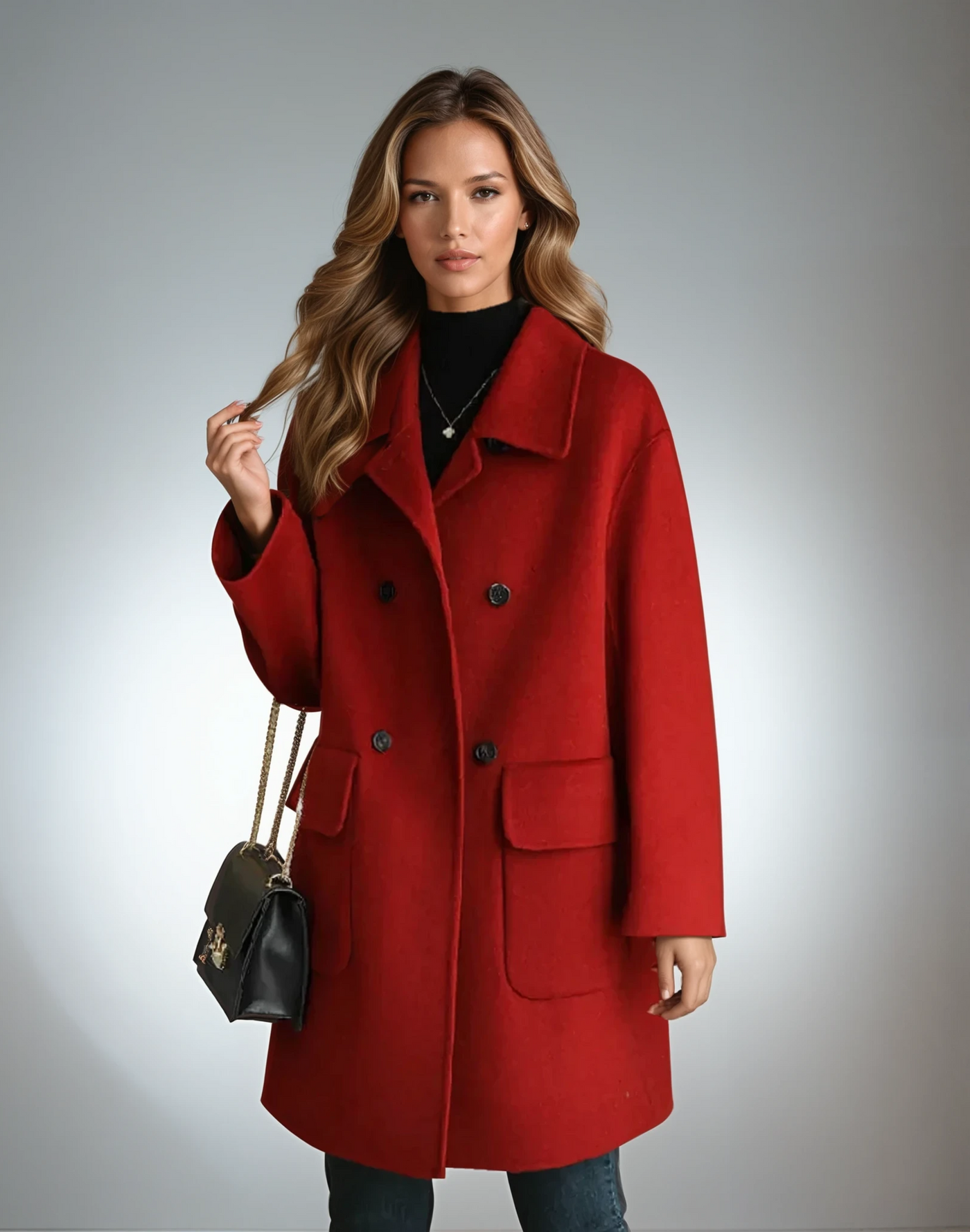 Alberta – Double-Breasted Structured Coat