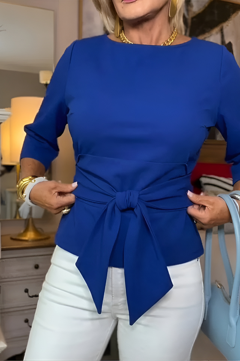Josie – Belted Bow Waist Top