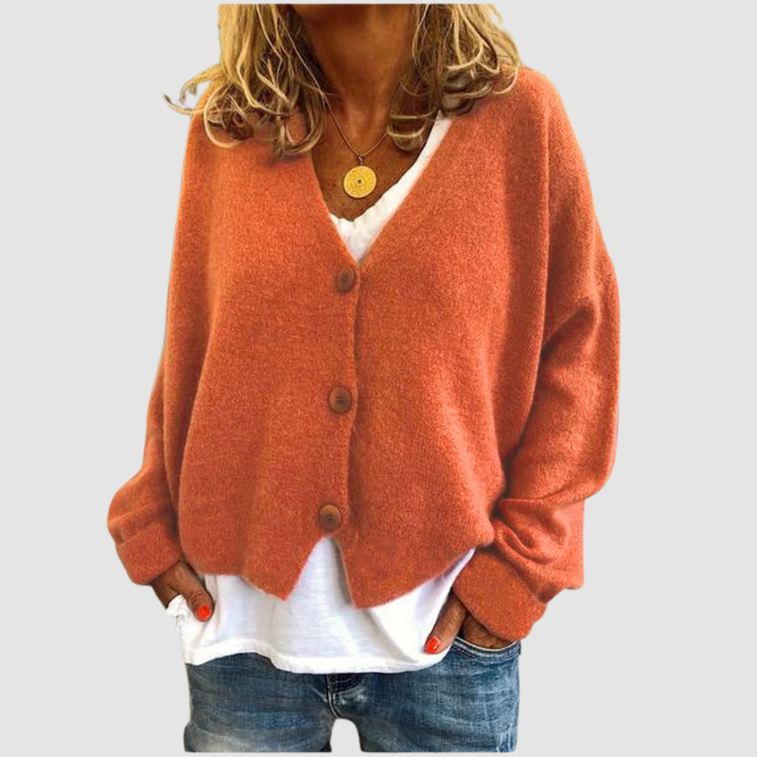 Mamie – Relaxed Knit Button-Up Cardigan