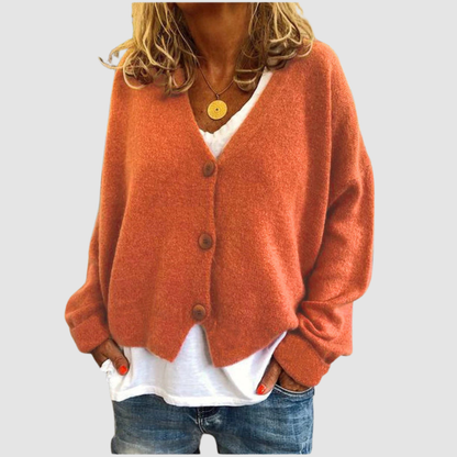 Mamie – Relaxed Knit Button-Up Cardigan