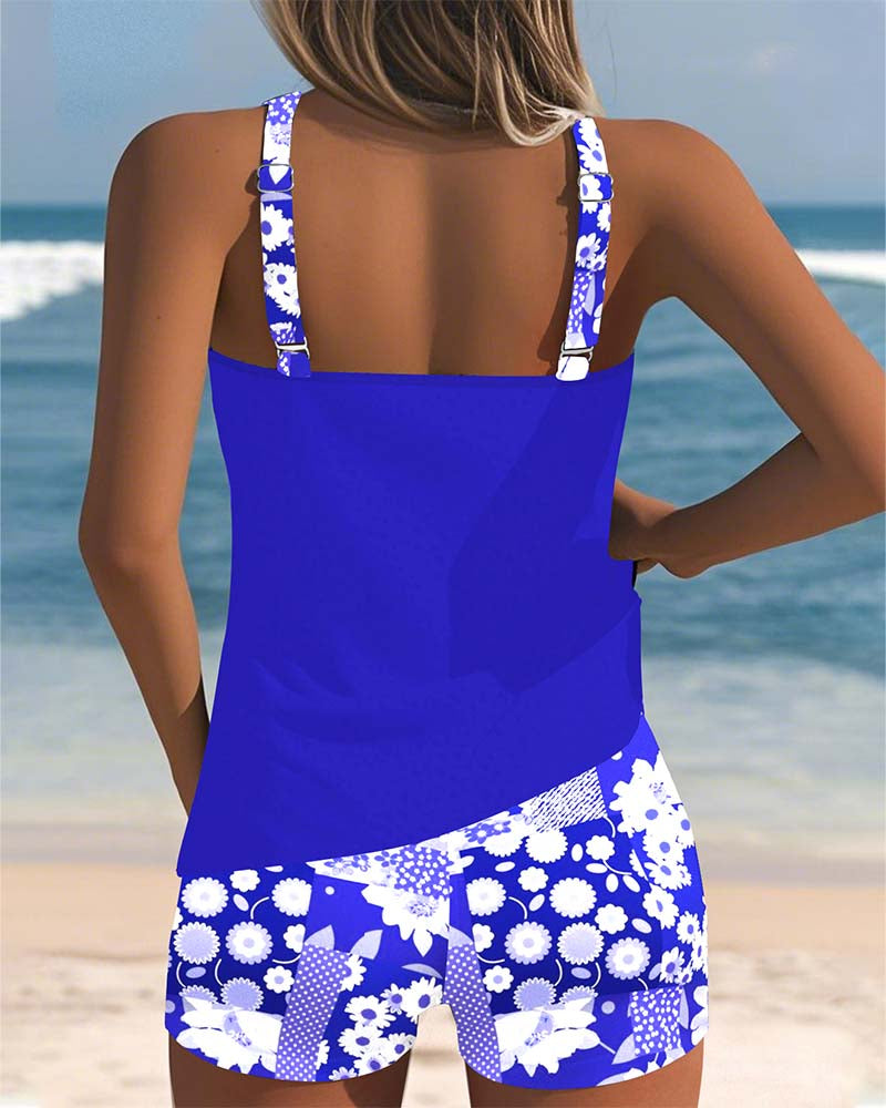 Della | Floral Two-Piece Swim Set