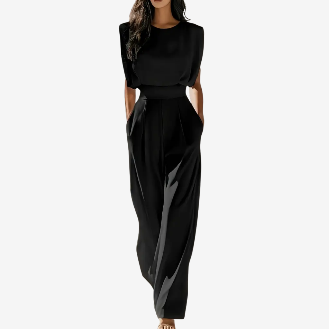 Ashlyn – Structured Sleeveless Wide-Leg Jumpsuit