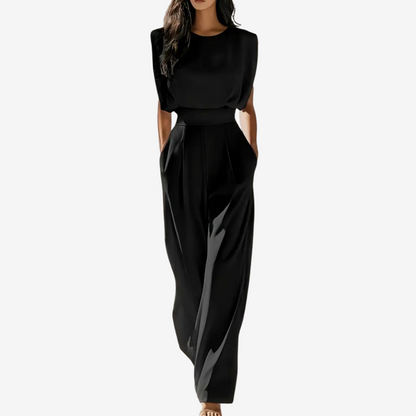 Ashlyn – Structured Sleeveless Wide-Leg Jumpsuit