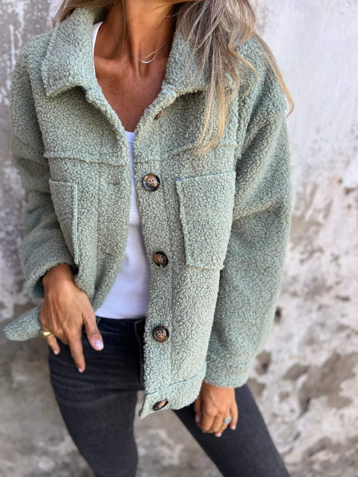 Rae – Cozy Teddy Shacket Jacket