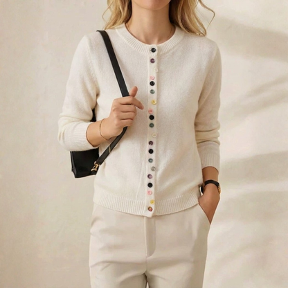 Vernice – Knit Cardigan with Multicolor Buttons
