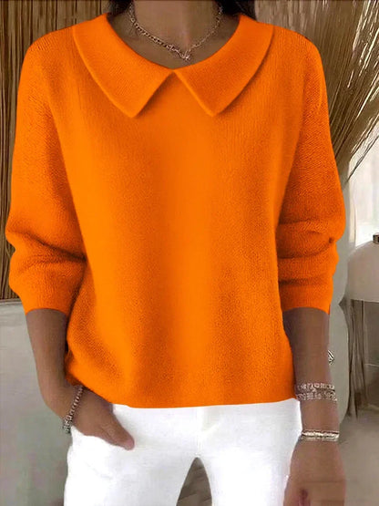 Imogene – Peter Pan Collar Long Sleeve Top