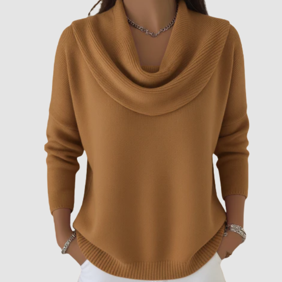 Jill – Cowl Neck Relaxed Knit Sweater
