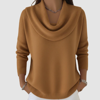 Jill – Cowl Neck Relaxed Knit Sweater