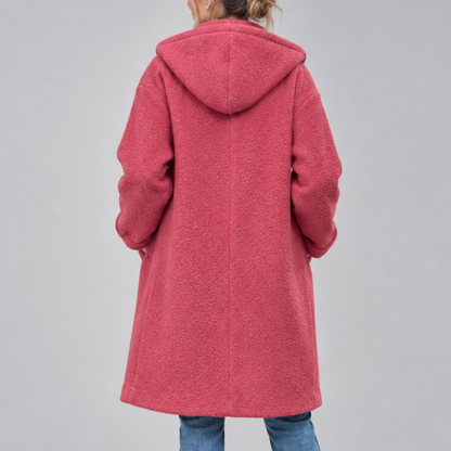 Gina – Hooded Button-Front Coat