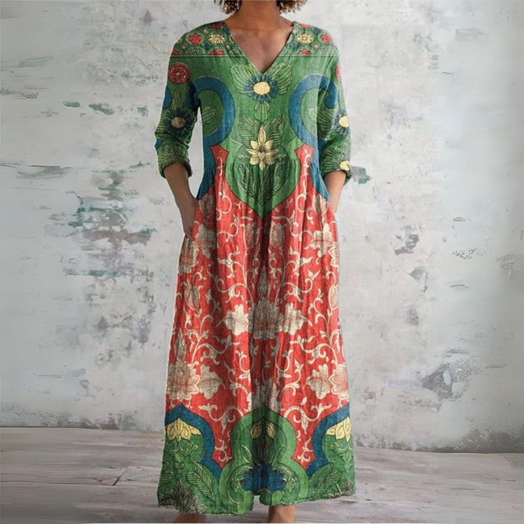 Sapphire | Vintage Floral Maxi Dress