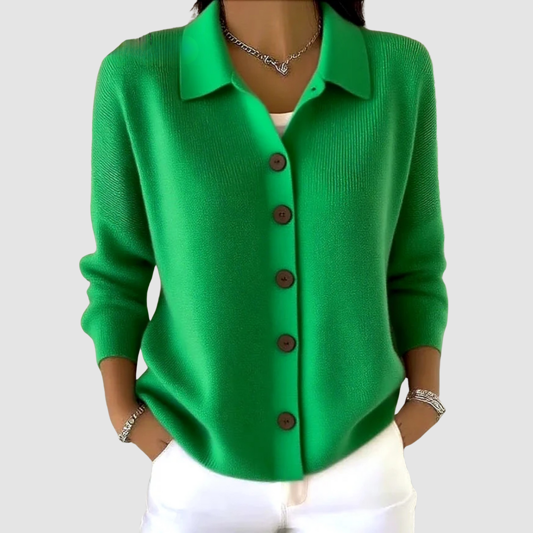 Leona – Button-Up Knit Cardigan