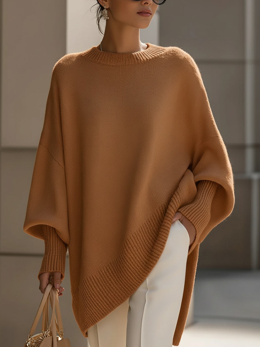 Harriet – Oversized Asymmetric Knit Sweater