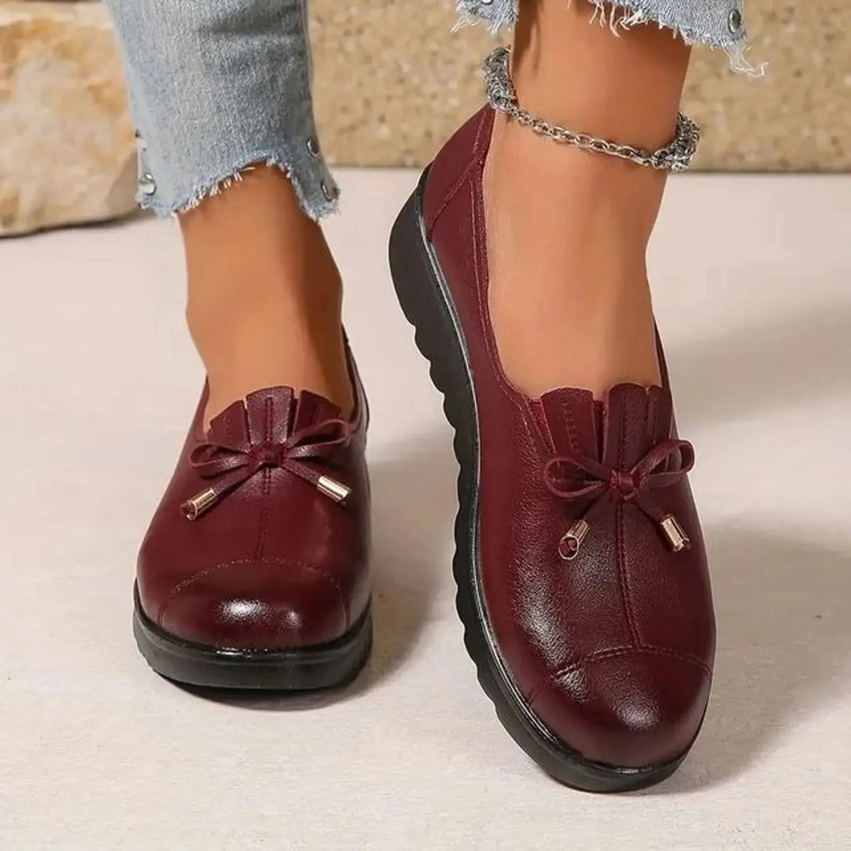 Thelma – Bow Detail Comfort Loafers