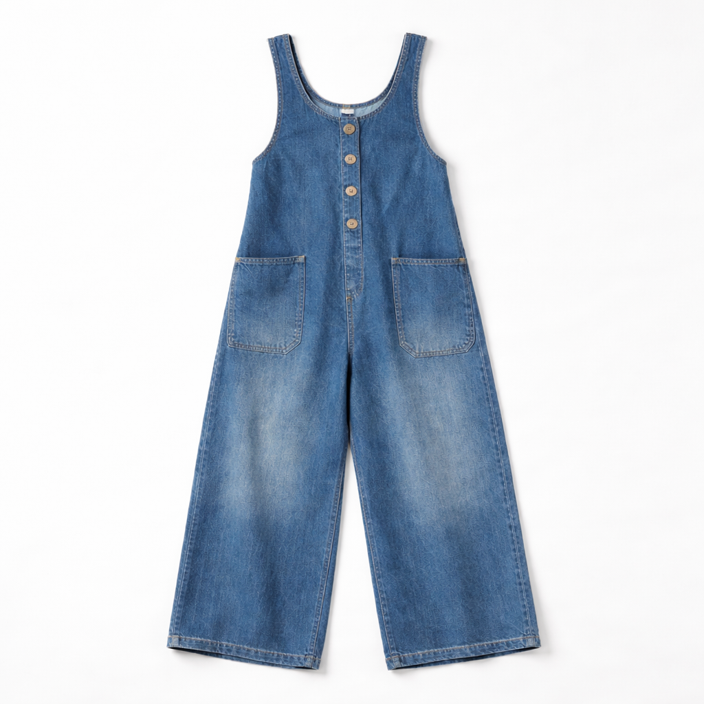 Tammy – Relaxed Denim-Look Overalls