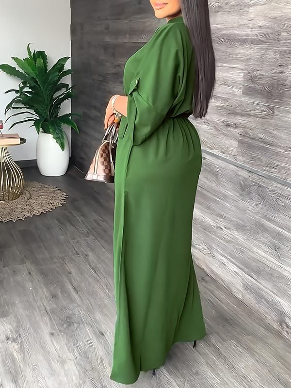 Merle – Drawstring Waist Relaxed Maxi Dress