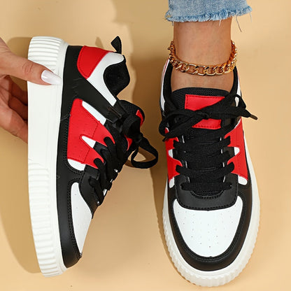 Vivian – Lace-Up Colorblock Platform Sneakers