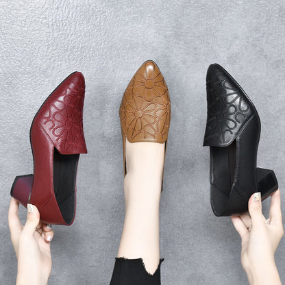 Audrina | Soft Embroidered Pumps