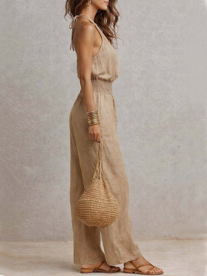 Barbara – Halter Neck Wide-Leg Jumpsuit